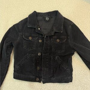 BDG corduroy Charcoal Button-Up Jacket - fitted